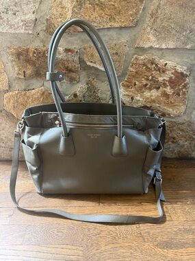 Henri Bendel Olive Green Shoulder Tote Crossbody and or diaper bag